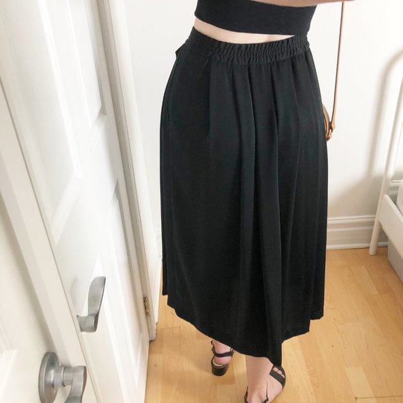 Vintage Black Midi Skirt - Picture 3 of 5